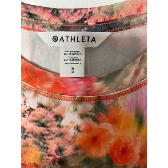 ATHLETA WOMEN'S RENEWED BLOOM SPRING PINK ZEPHYR REFINED TANK TOP SZ S - Picture 3 of 3